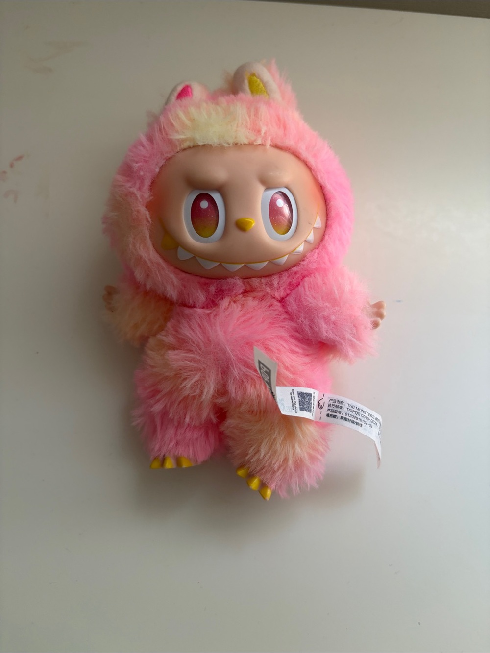 Pink Plush Monster Toy - Soft Furry Kids Toy labubu